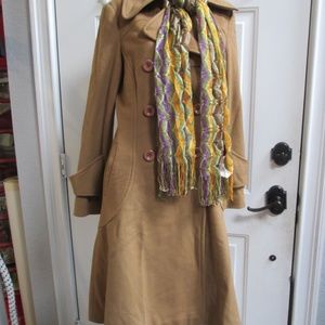 GIANFRANCO ROSSI women's wool /cashmere camel coat Sz 8